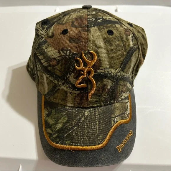 Vintage Browning Camo Hunting Baseball Hat